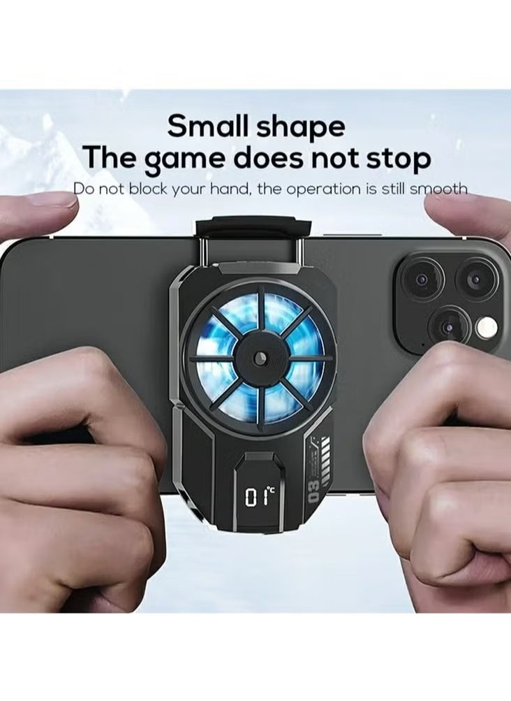 ميمو DLA3 Digital Display Cooling Fan Radiator Semiconductor Phone Cooler for PUBG Gaming | Advanced Heat Dissipation & Real-Time Temperature Monitoring | Lightweight & Portable Mobile Game Cooler for Smooth Gameplay and Extended Sessions | Fast Cooling Technology  - Image 5