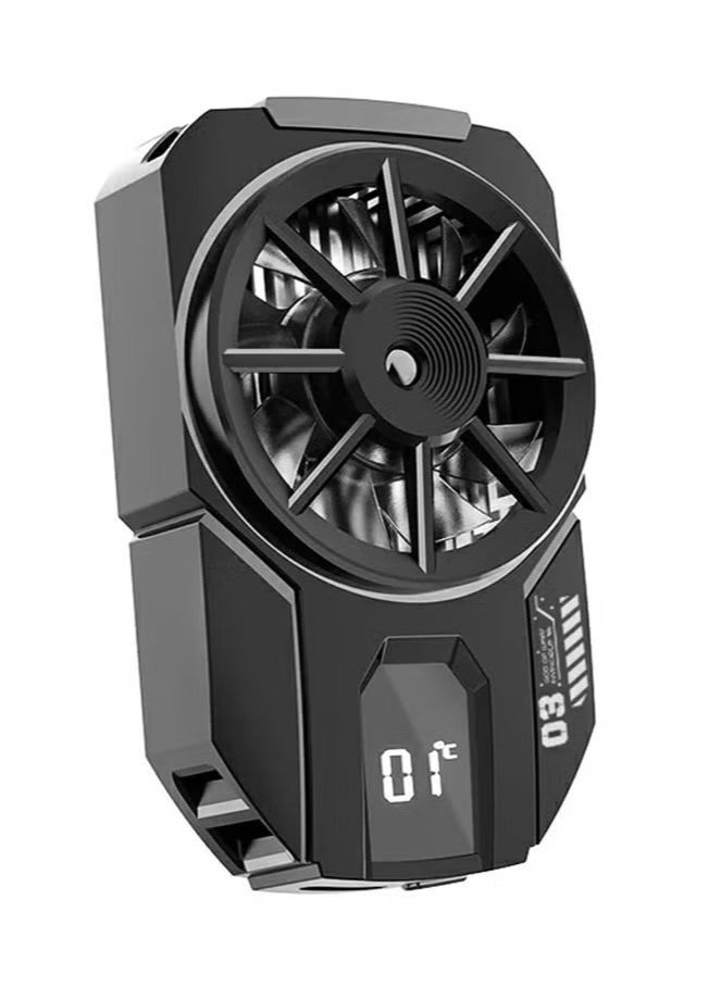 ميمو DLA3 Digital Display Cooling Fan Radiator Semiconductor Phone Cooler for PUBG Gaming | Advanced Heat Dissipation & Real-Time Temperature Monitoring | Lightweight & Portable Mobile Game Cooler for Smooth Gameplay and Extended Sessions | Fast Cooling Technology  - Image 1