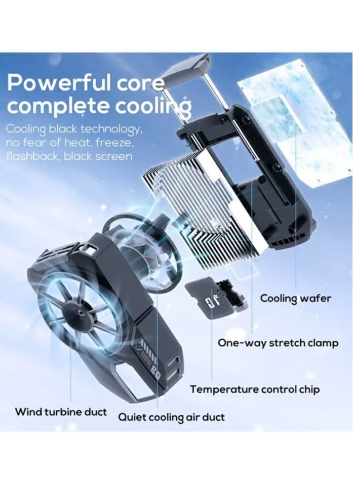 ميمو DLA3 Digital Display Cooling Fan Radiator Semiconductor Phone Cooler for PUBG Gaming | Advanced Heat Dissipation & Real-Time Temperature Monitoring | Lightweight & Portable Mobile Game Cooler for Smooth Gameplay and Extended Sessions | Fast Cooling Technology  - Image 4