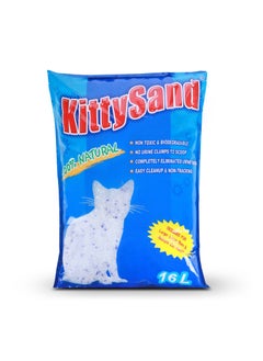 Kitty Sand 100% Natural Silica Crystal Premium Quality Cat Litter 16L  - Image 1