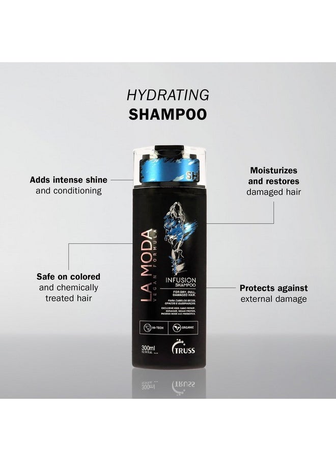 Truss La Moda Infusion Shampoo For Dry, Dull, Damaged Hair - 100% Vegan Keratin & Collagen Anti-Aging, Color Safe Shampoo Deeply Hydrates, Protects & Restores For Strong, Soft, Shiny Hair  - Image 2