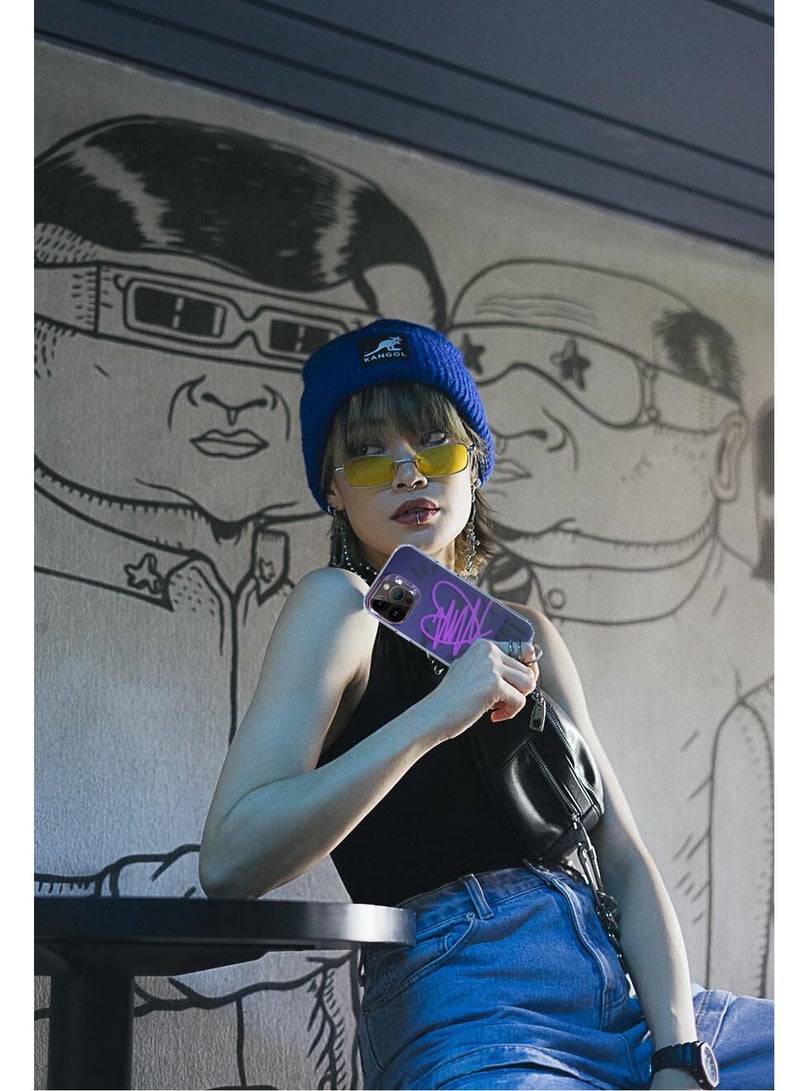 Wtech More Series Colorful Design Protective Case Cover For Apple iPhone 13 Pro Max 2021 Purple/Metallic - Image 4