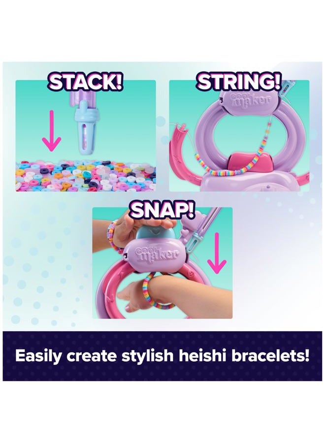 Cool maker , Stack'd Heishi Studio Bracelet Making Kit with Easy Beading Pen & Over 1200 Beads for Bracelets, Makes 15, Arts and Crafts Kids Toys for Girls Ages 7 and up - Image 2