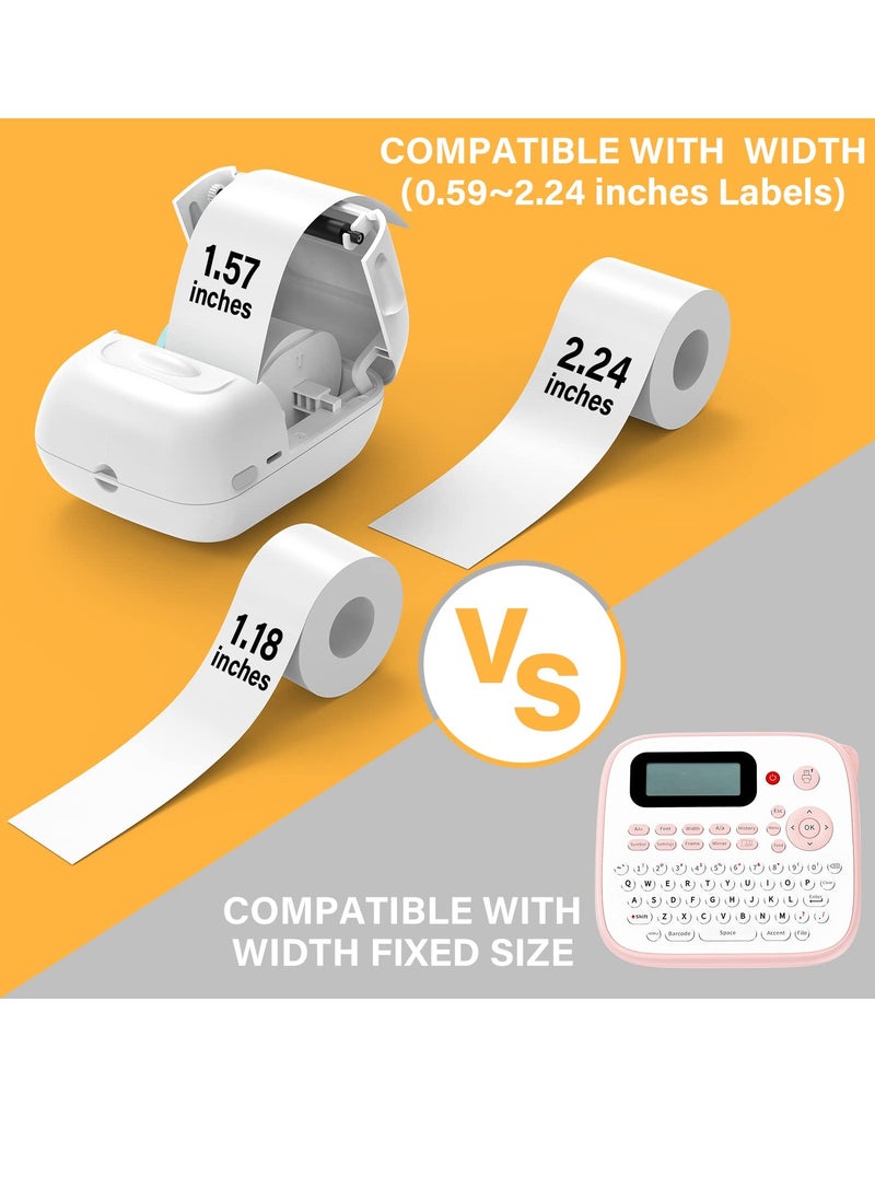 Marklife - Label Maker Machine with Tape Barcode Label Printer Mini Portable Bluetooth Thermal Labeler for Address Clothing Jewelry Retail Barcode Small (White  1 Roll Label) - Image 1