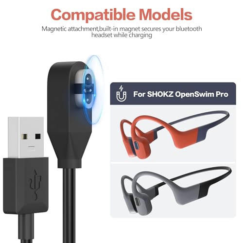 AWINNER Compatible for SHOKZ OpenSwim Pro S710 Charging CableMagnetic Charger Cord Bone Conduction Headphones - Image 3