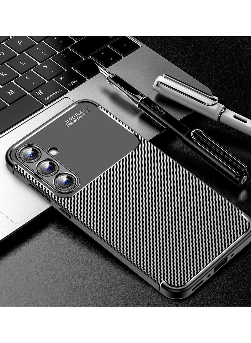 أوتو فوكس جراب حمايه سيليكون تصميم1 مقاوم للصدمات حمايه للكاميرا متوافق مع Samsung Galaxy A35 (اسود) - Image 2