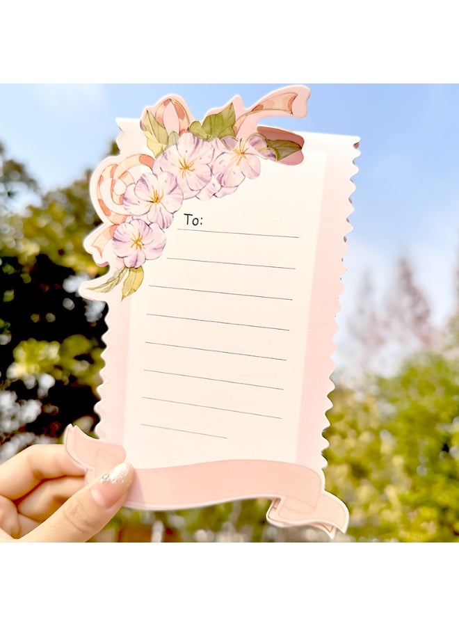 Generic 4PCS Exquisite Message Cards with Artificial Dried Flowers and Envelopes – Elegant Multi-Color Greeting Cards for Weddings, Birthdays & Special Occasions  - Image 5