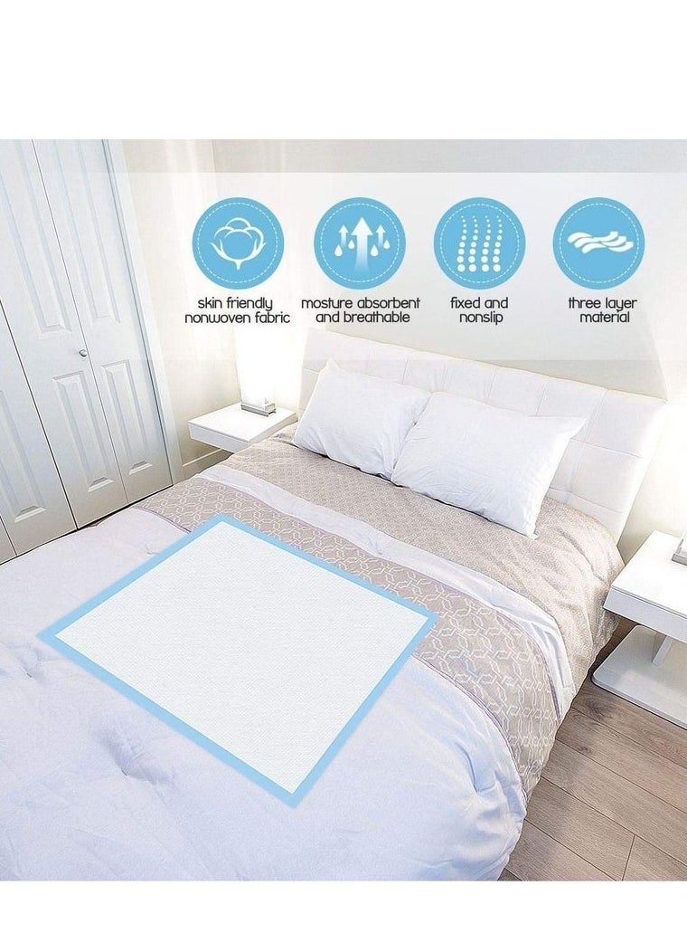 Generic 150 Pack 90x60 CM Disposable UnderPads, Blue Color Incontinence Bed Pads, Waterproof Diaper Changing Pad  - Image 1