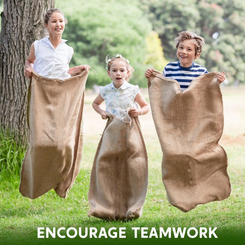 JOYIN 6 Pack Large Burlap Potato Sack Race Bags, 39" x 25" Potato Sacks Racing Bags for Kids & Adults,Outdoor Play, Family Reunion, Outdoor Picnic Party, Outside Yard Lawn Easter Carnival Games - Image 4