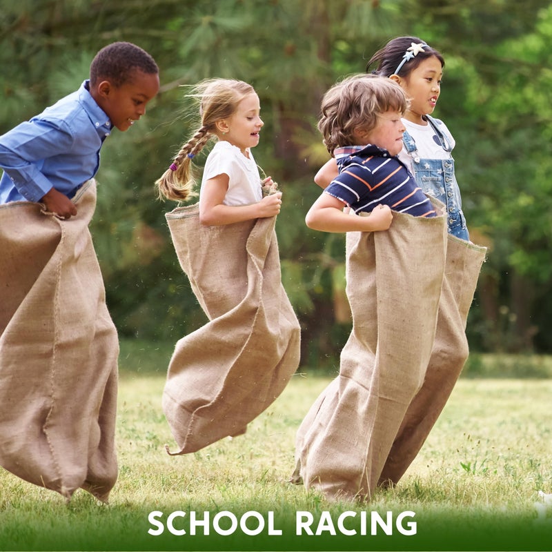 JOYIN 6 Pack Large Burlap Potato Sack Race Bags, 39" x 25" Potato Sacks Racing Bags for Kids & Adults,Outdoor Play, Family Reunion, Outdoor Picnic Party, Outside Yard Lawn Easter Carnival Games - Image 3