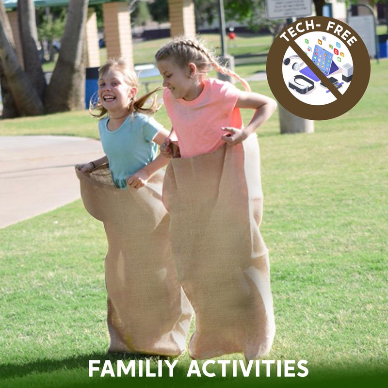 JOYIN 6 Pack Large Burlap Potato Sack Race Bags, 39" x 25" Potato Sacks Racing Bags for Kids & Adults,Outdoor Play, Family Reunion, Outdoor Picnic Party, Outside Yard Lawn Easter Carnival Games - Image 5