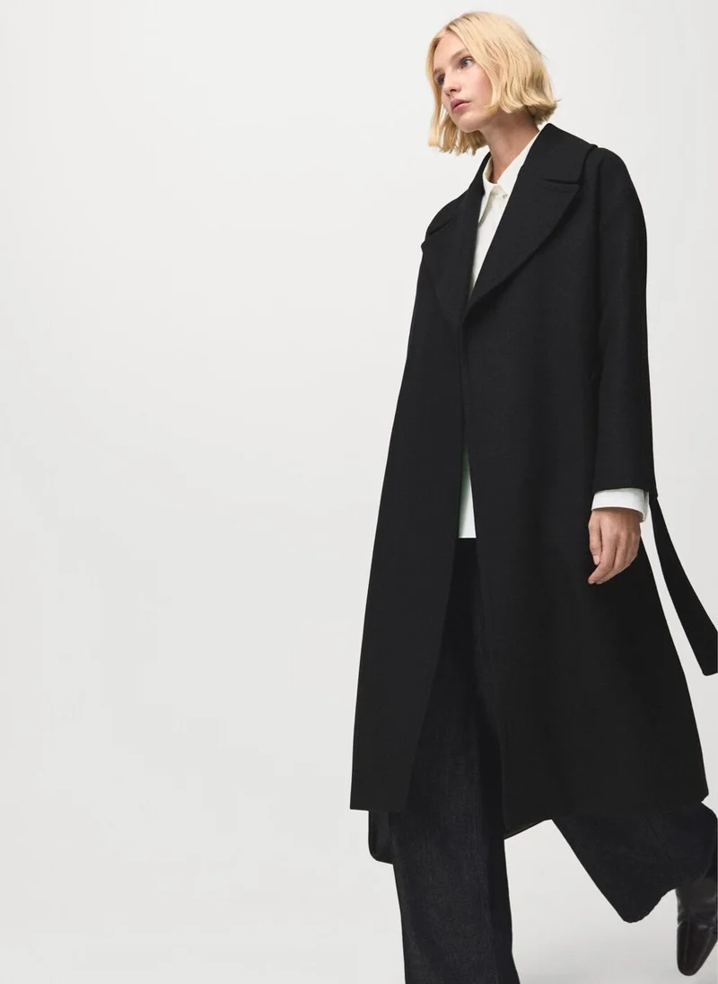 MANGO Manteco wool coat with belt