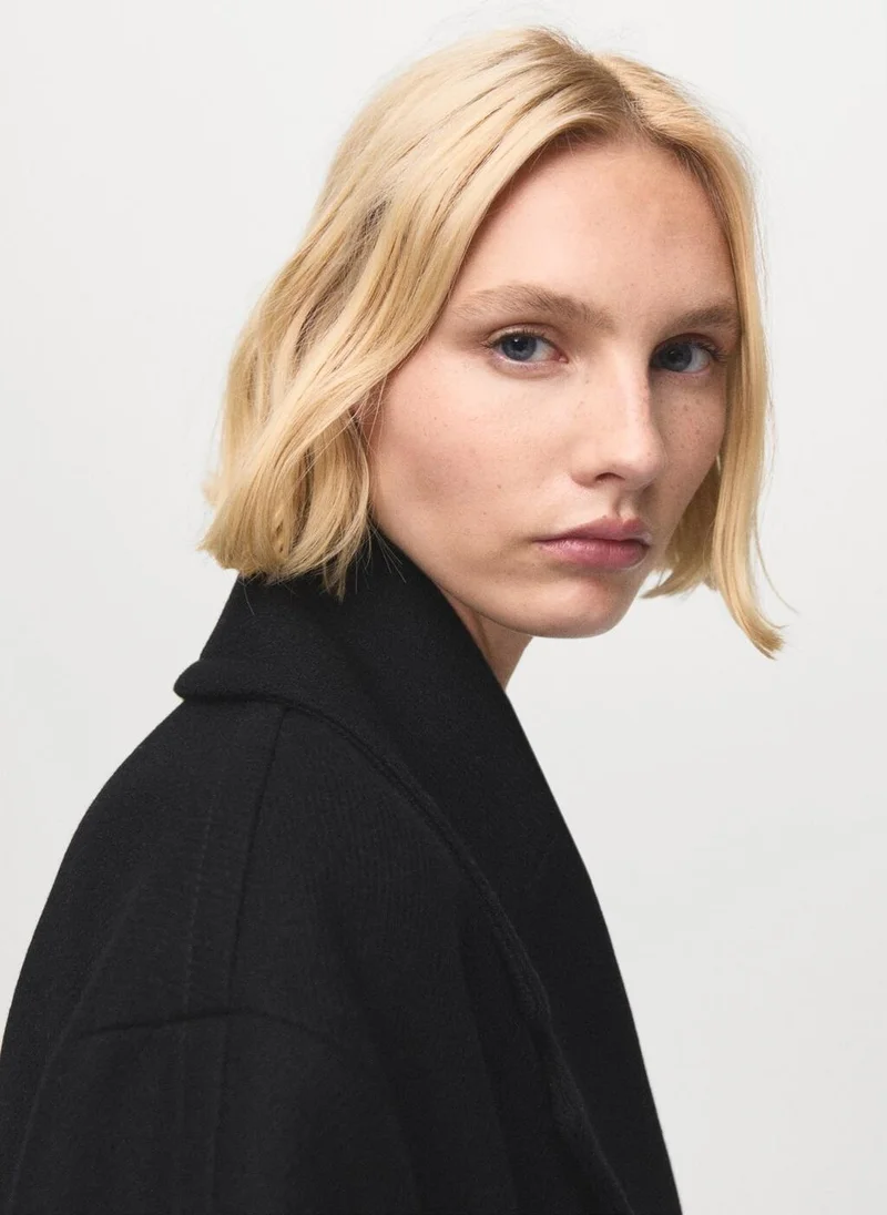 MANGO Manteco wool coat with belt