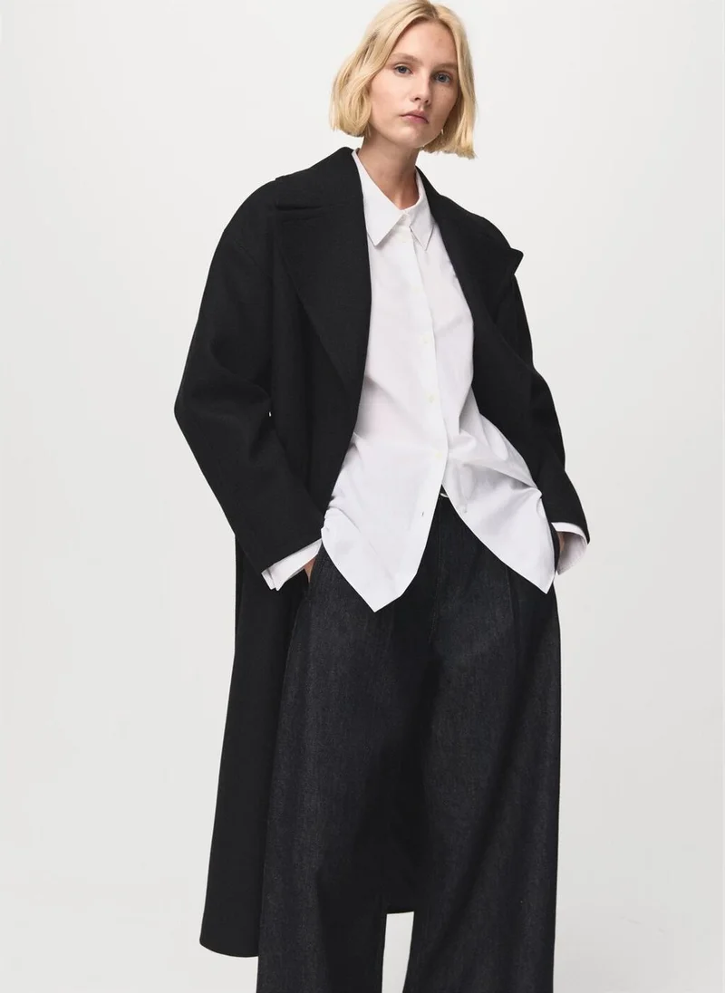 MANGO Manteco wool coat with belt