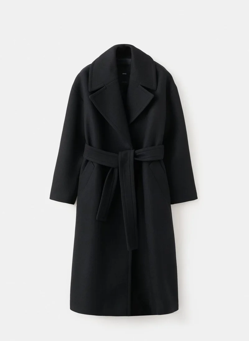 MANGO Manteco wool coat with belt