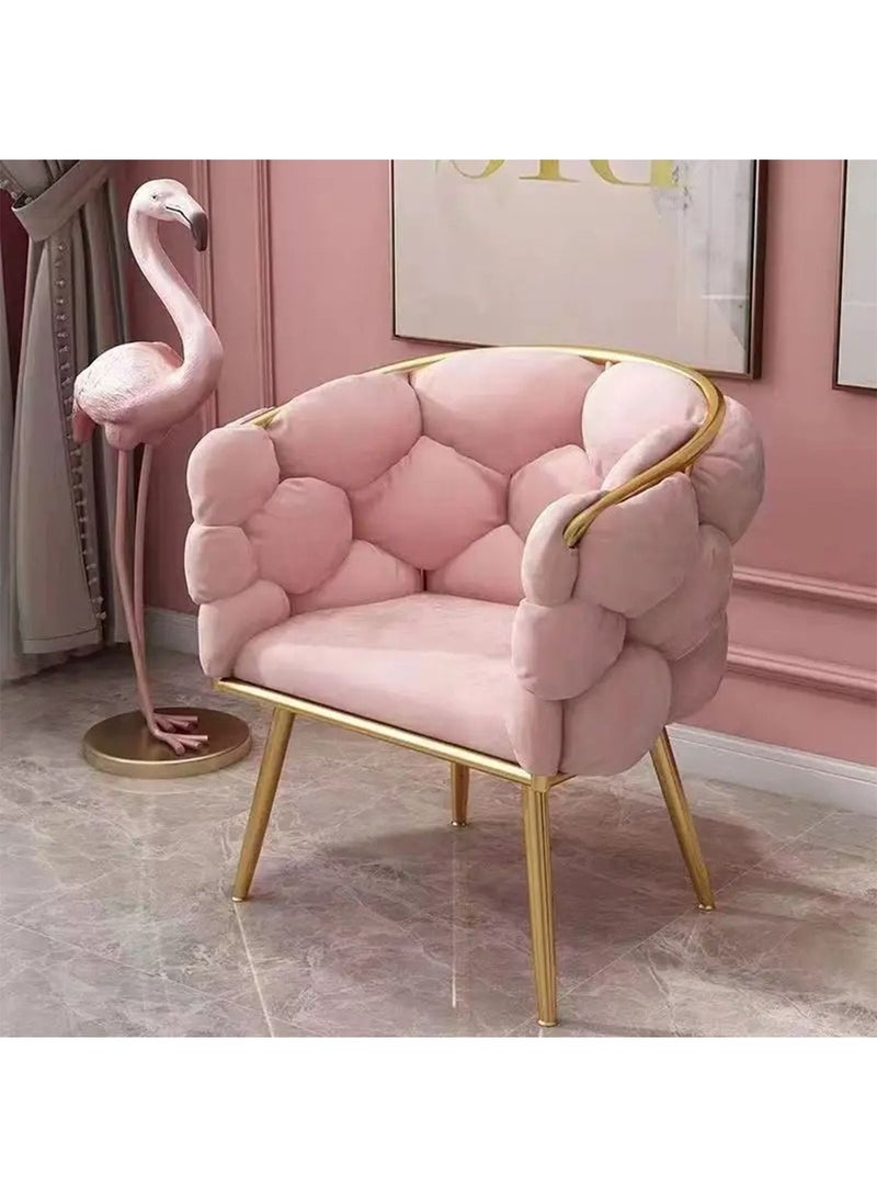 GT-Wheel Luxury Handmade Accent Chair Modern Velvet Armchair with Gold Metal Legs and Elegant Tufted Back - Image 2