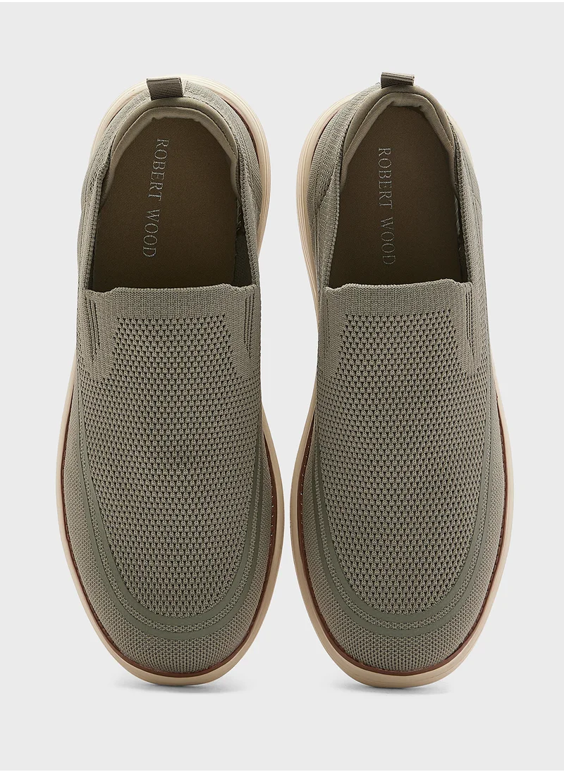 Robert Wood Casual Knitted Slip Ons