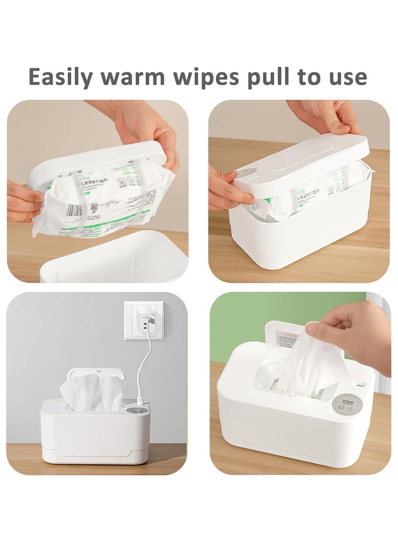 Wet Wipe Warmer Baby Wipe Dispenser BPA-Free with Precise Temperature Control Evenly and Quickly Top Heating Large Capacity Silent for Baby  Warmth - Image 3