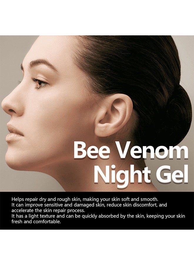 إيلهو جل الليل بسم النحل، جل وجه مرطب مضاد للشيخوخة بسم النحل، كريم مضاد للتجاعيد، كريم شد الوجه، مرطب للوجه بالكولاجين وحمض الهيالورونيك، مضاد للتجاعيد يقلل الخطوط الدقيقة 50 جم - Image 4