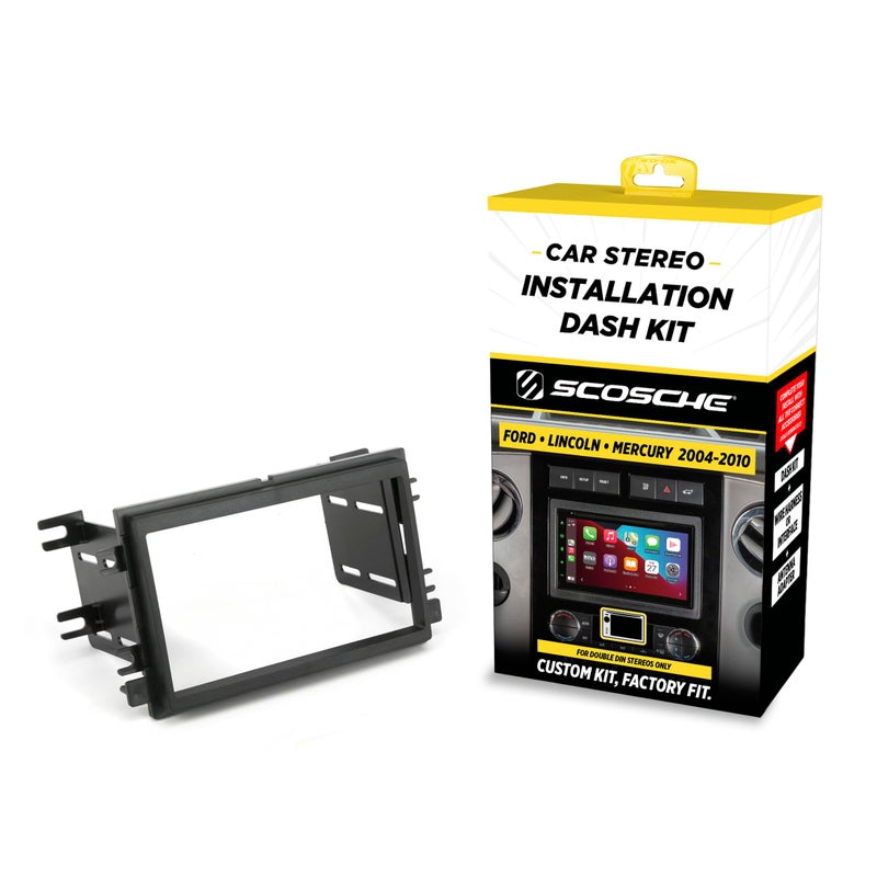 Scosche FD1426B Double DIN Radio Install Dash Kit Compatible with Select 200410 Ford Lincoln and Mercury Vehicles Aftermarket Car Stereo Installation Kit See Guide in Images to Verify Vehicle - Image 2