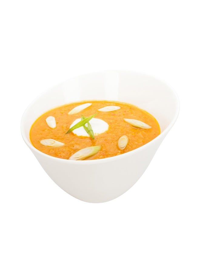 Restaurantware Voga 60 Ounce Square Bowls, 2 Deep Serving Plates - Top Rack Dishwashable, Curved Rim, White Melamine Salad Bowls, Serve Hot And Cold Foods, For Parties Or Events - Image 2