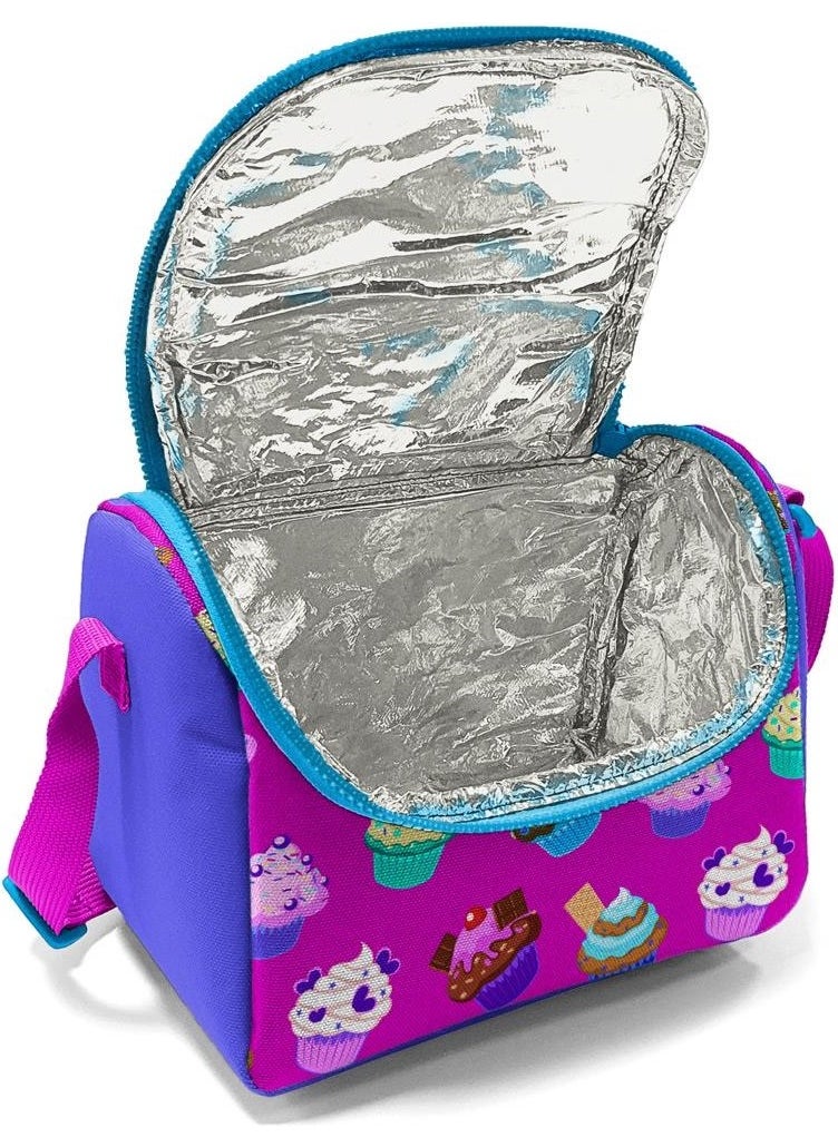 CORAL HIGH Kıds Kids Lavender Pink Cupcake Patterned Thermo Lunchbox 11817  - Image 5
