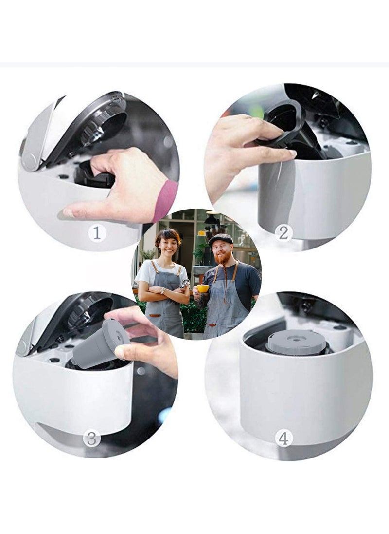 SYOSI Coffee Filter Reusable Coffee Pods Gray Home Barista Filter Cup BPA-Free Refillable Cup Coffee Filter  - Image 3