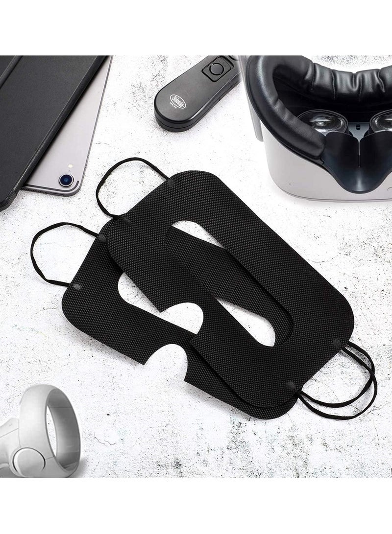 50 Pack Disposable VR Covers - Universal VR Mask & Eye Pads for Oculus Quest 2, Steam Valve Index & More (Black) - Enhance Your VR Experience with Comfort & Hygiene  - Image 3
