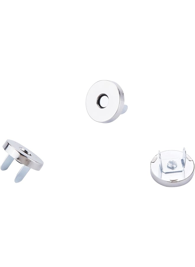 50 Sets Silver Color,Magnetic Button Clasp Snaps 14mm, for Purse Magnetic Clasp for Bag Closure Magnetic snap Button Replacement Set. Great for Sewing, Craft, Purses, Bags, Clothes, Leather - Image 3