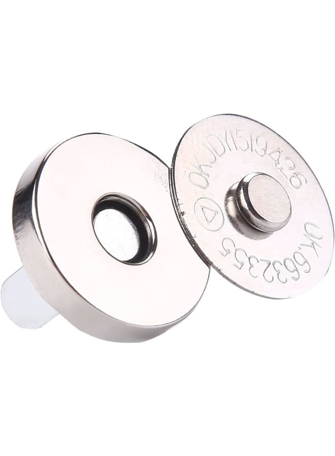 50 Sets Silver Color,Magnetic Button Clasp Snaps 14mm, for Purse Magnetic Clasp for Bag Closure Magnetic snap Button Replacement Set. Great for Sewing, Craft, Purses, Bags, Clothes, Leather - Image 4