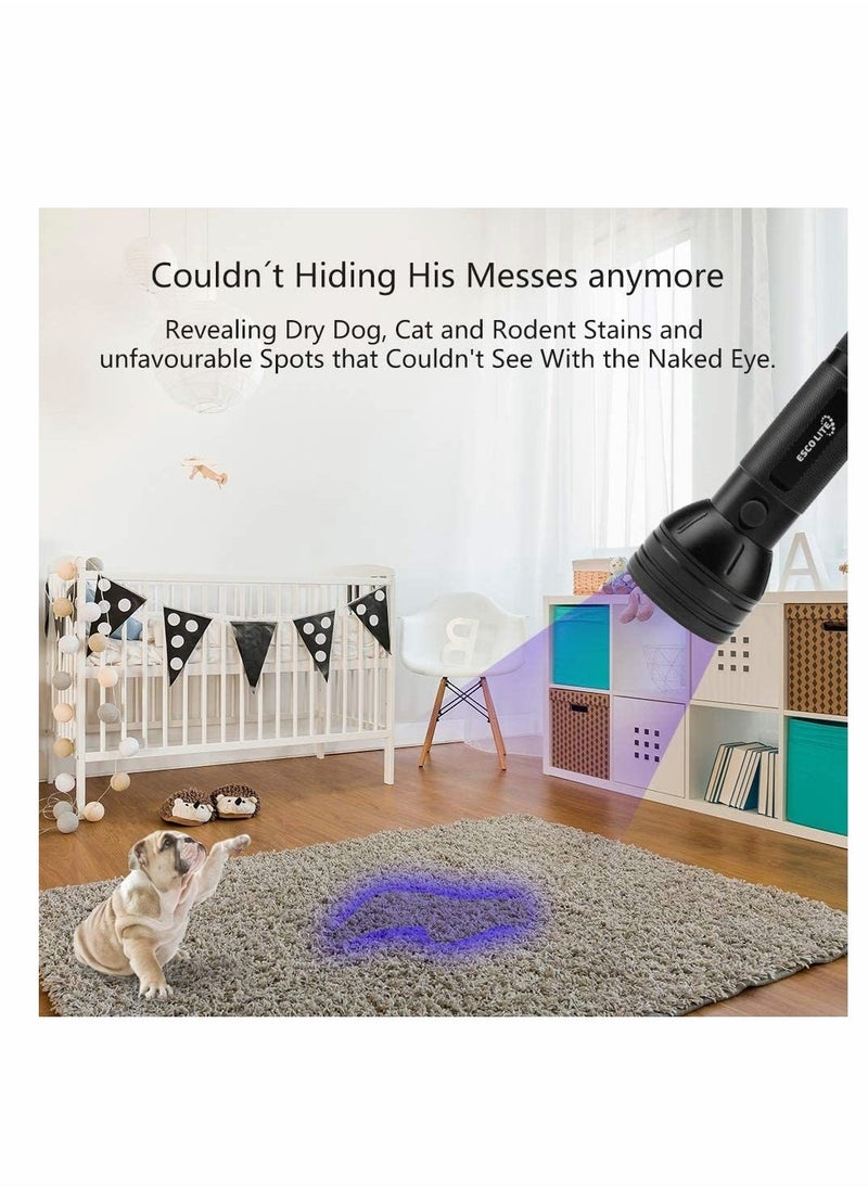 UV Flashlight Black Light, 365nm 5W Ultraviolet Blacklight Detector for Dog Urine, Pet Stains, and Bed Bug Black  - Image 4