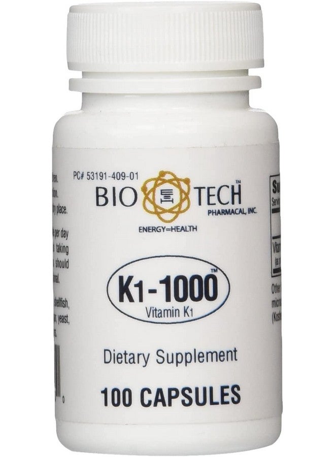 BioTechUSA Bio-Tech - K1-1000 (Vitamin K-1) 100 Capsules - Image 1
