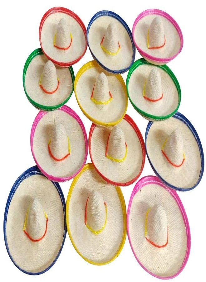 More Fiesta 12 Mini Sombrero, 3 Inches Wide Mini Hats for Cinco De Mayo Party for Bottles (12) - Image 5