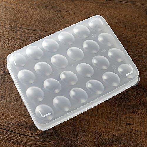 IKTU 30 Eggs Dispenser Holder Storage Container Box Large 2.5 Dozen Capacity Plastic with Lid (31.5 x 23 x 4.5 cm, Clear) - Image 3