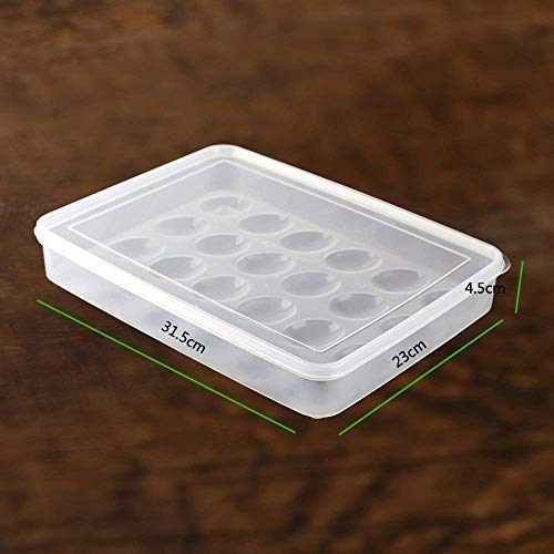 IKTU 30 Eggs Dispenser Holder Storage Container Box Large 2.5 Dozen Capacity Plastic with Lid (31.5 x 23 x 4.5 cm, Clear) - Image 2