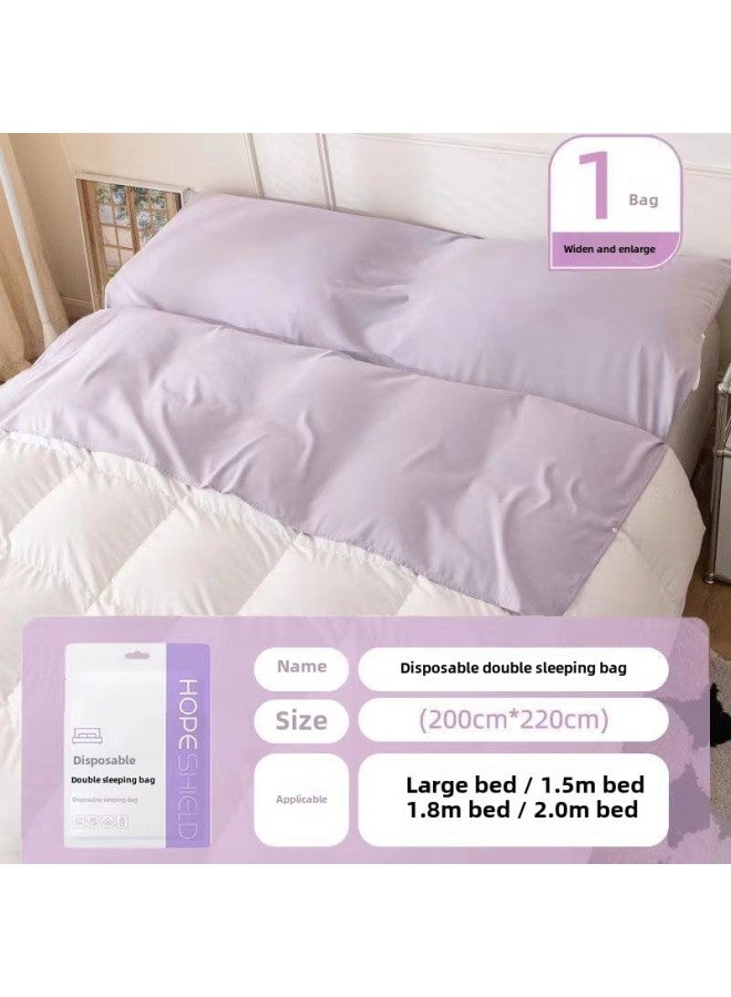 Travel Disposable Sleeping Bag Hotel Thickened Dirty-separated Single Double Bed Supplies Train Sleeper One-piece-Color:Individually Packaged | Sterilized And Can Sleep Naked-Specifications:2 Pieces (upgraded Fabric/business Travel Portable) - Image 1