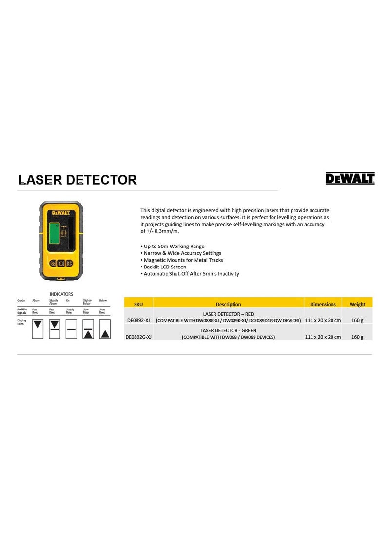 DEWALT Dewalt DE0892GXJ Laser Detector Green  - Image 2