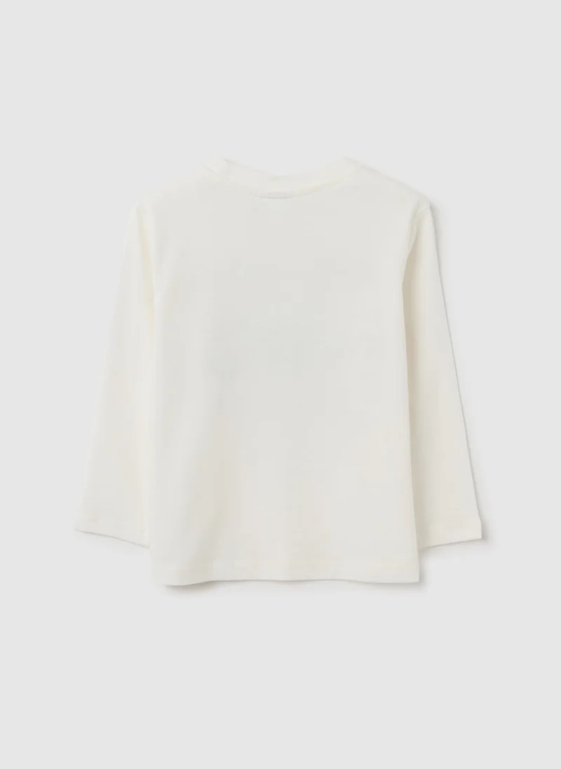 Ovs BABY'S PURE COTTON WHITE REGULAR FIT TOP