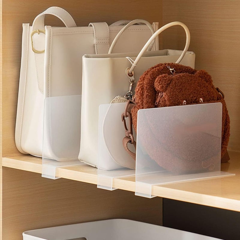 Tool for Functional Vertical Storage Clear Pp Organizer Purses Desktop Plastic Clothes Dividers Multi-use Bookshelves Multi- Household Shelf Divider Wardrobe Book Cabinets - Image 5