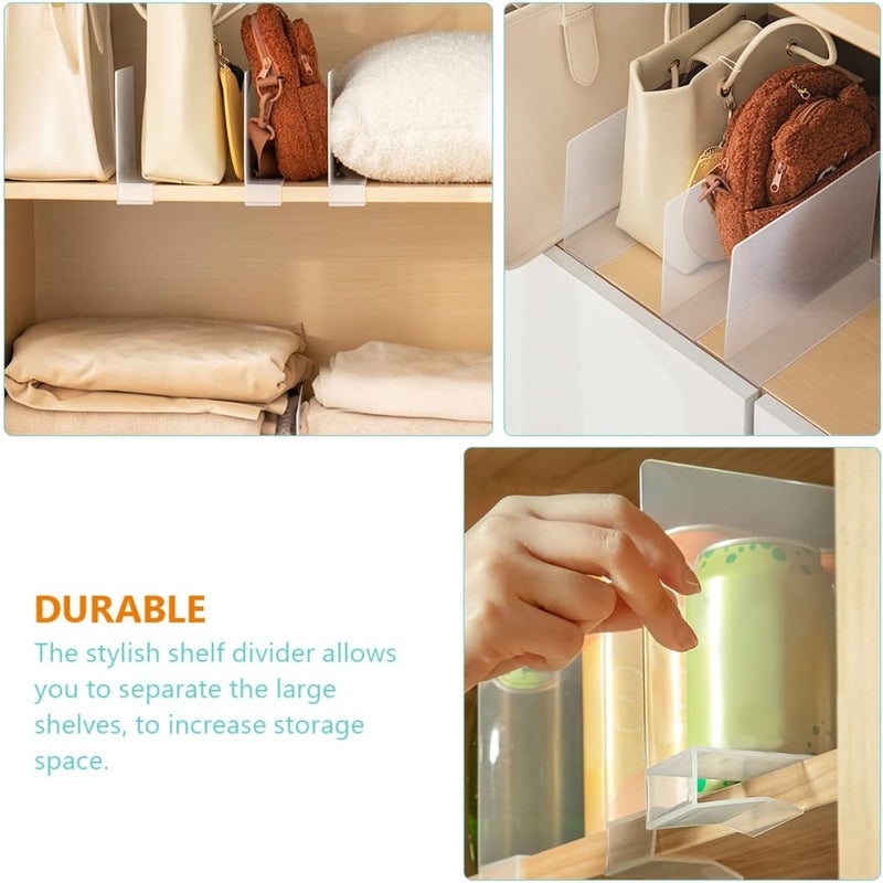 Tool for Functional Vertical Storage Clear Pp Organizer Purses Desktop Plastic Clothes Dividers Multi-use Bookshelves Multi- Household Shelf Divider Wardrobe Book Cabinets - Image 4