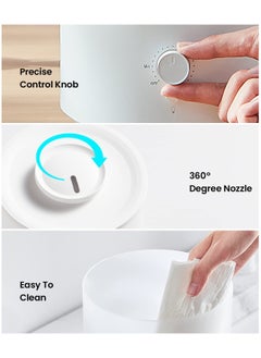 ibsun Humidifiers for Bedroom Large Room, 2.5L Cool Mist Humidifier with Essential Oil Diffuser, Top Fill Air Humidifier for Baby, Home, Plant, Ultrasonic Humidification for whole house, Auto Shut-Off  - Image 4