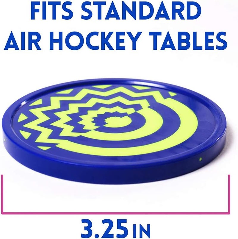 Brybelly Vivid Two-Tone Air Hockey Pucks (2-Pack) | Wear-Proof Molded Psychedelic Patterns and Designs | Large 3.25-inch Pucks for Standard Air Hockey Tables | Perfect Addition to Game Rooms and Arcades - Image 5