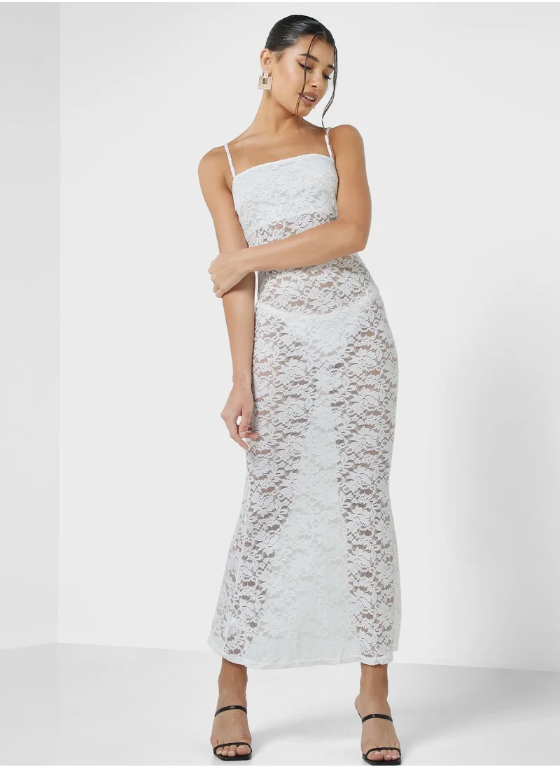 Ginger Lace Bodycon Maxi Dress