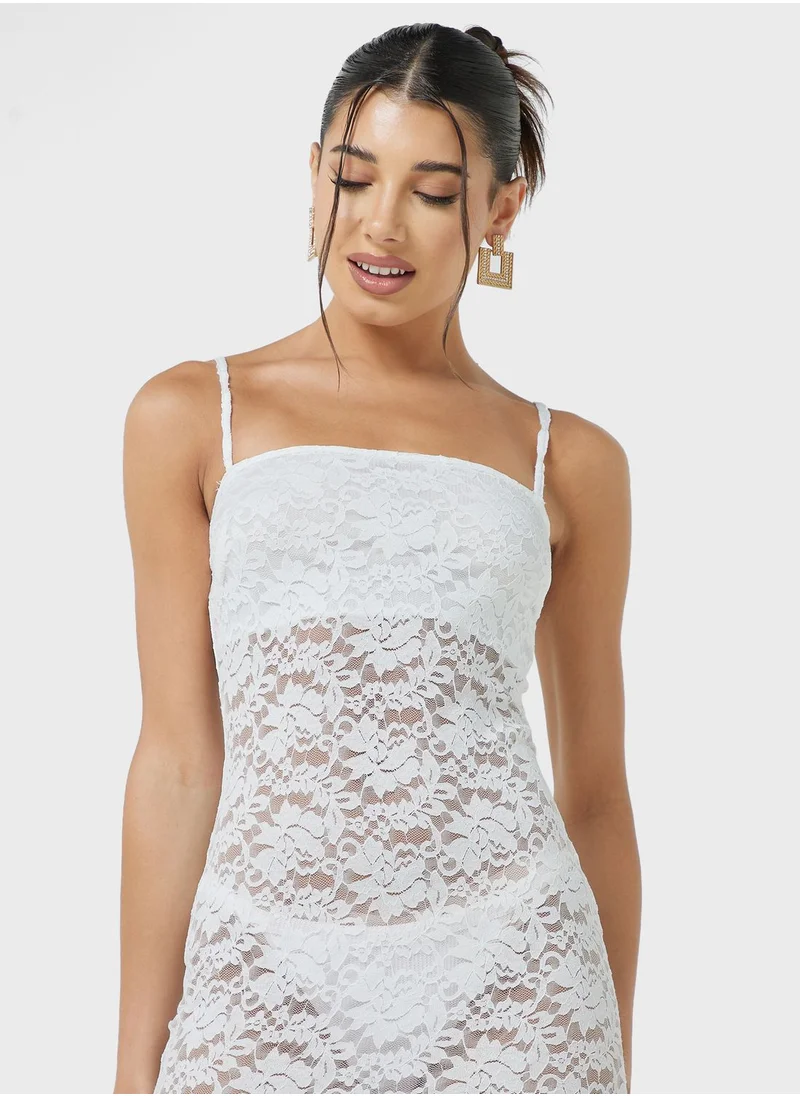 Ginger Lace Bodycon Maxi Dress