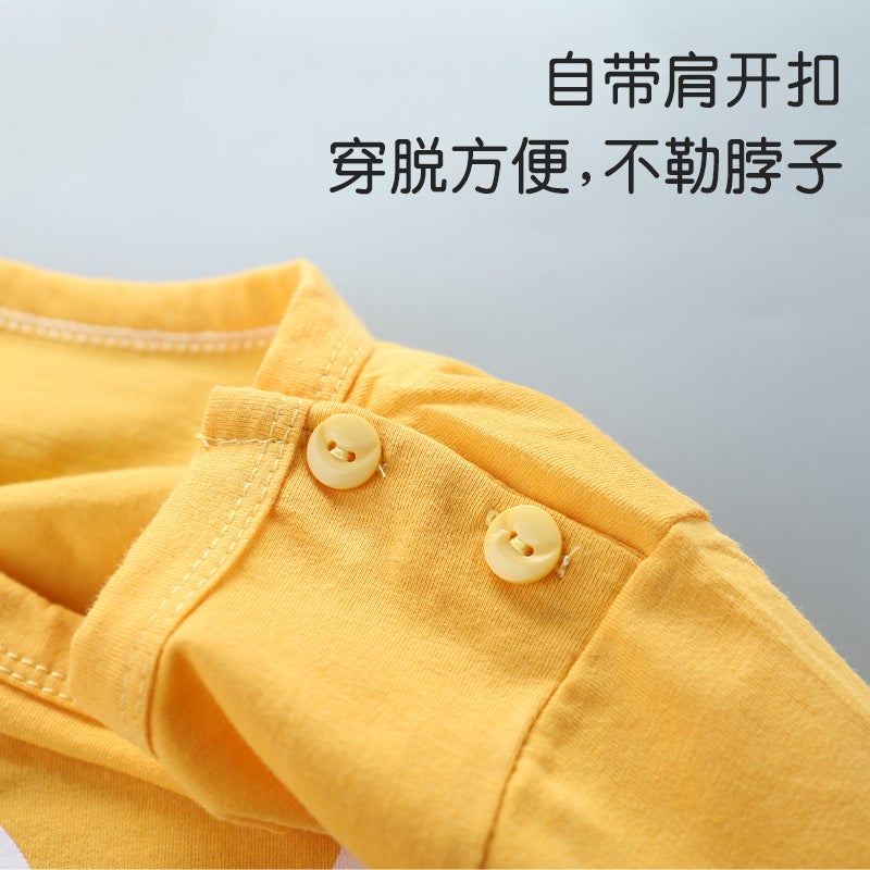 Children's Short Sleeve Set Cotton Girls New Summer Wear Boys T-shirt Shorts Baby Korean Half Sleeve Children's Wear Wholesale - Image 3