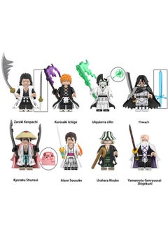 General Bleach Assembling Toys Anime Series More Wooden Kenhachi Kurosaki Ichigo Minifigure Building Block Toys  - Image 1