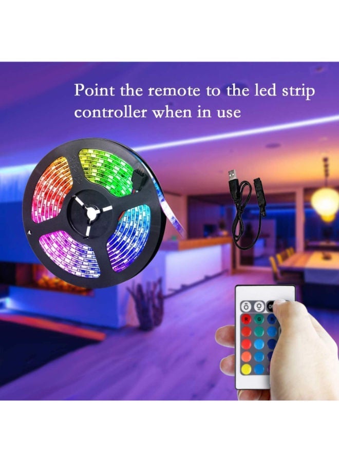 شوبي شريط ضوء LED RGB 5050 بطول 5م 300 LED مع جهاز تحكم عن بعد - Image 1