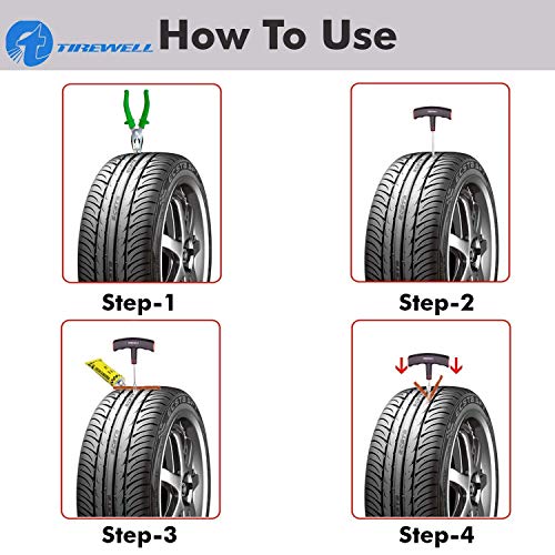 TIREWELL TW-5012 6-in-1 Universal Tubeless Tire Puncture Repair Kit with Storage Box Emergency Flat Tire Repair Patch Tool Box for Car Bike SUV & Motorcycle - Image 3