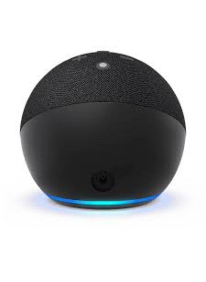 Echo Dot (5th Gen) smart bluetooth speaker with vibrant sound and Alexa | Use your voice to control smart home devices, play music or the Quran, and more (speaks Arabic, English)