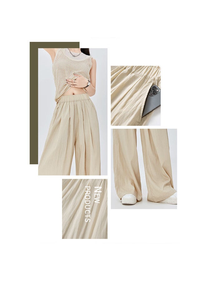 Yishangmei Loose Wide Leg Pants Women Summer New Ice Silk Yamamoto Pants Women High-end Sense Pee Thin Casual Pants - Image 1